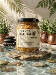 Caviar de Mostarda em Graos Segredo do Chef Cuenca Natural - mostarda em grãos - Cuenca Natural