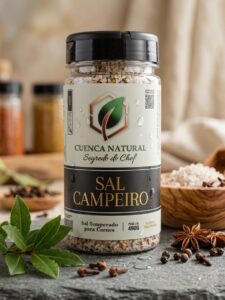 Sal Campeiro Rústico e Equilibrado Segredo do Chef Cuenca Natural - tempero para churrasco - Cuenca Natural
