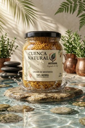 Caviar de Mostarda em Graos Segredo do Chef Cuenca Natural - mostarda em grãos - Cuenca Natural