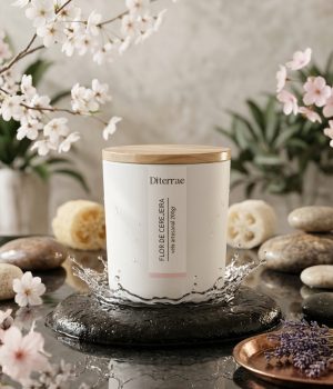 Vela Flor de Cerejeira Di Terrae - velas aromáticas - Cuenca Natural