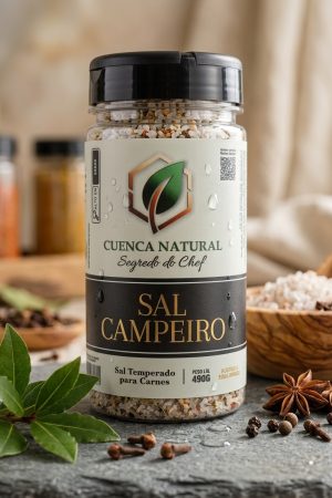 Sal Campeiro Rústico e Equilibrado Segredo do Chef Cuenca Natural - tempero para churrasco - Cuenca Natural